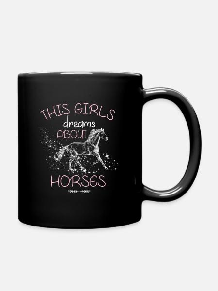 cette fille rêve de chevaux - Mug uni - noir