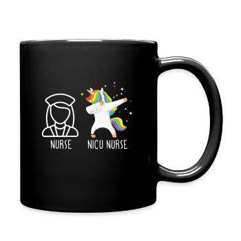 Krankenschwester Einhorn Krankenschwester - Tasse einfarbig - Schwarz - Rechts