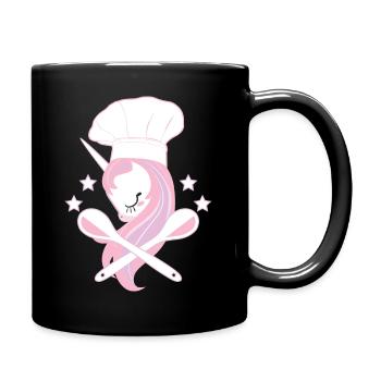 Cuisson cadeau boulanger de licorne - Mug uni - noir - Droite