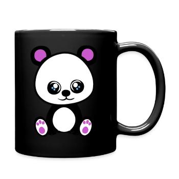 Süßer Teddybär - Tasse einfarbig - Schwarz - Rechts
