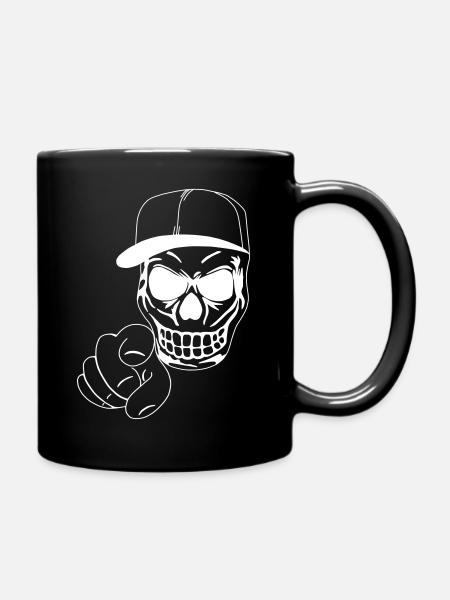 Totenkopf - Tasse einfarbig - Schwarz