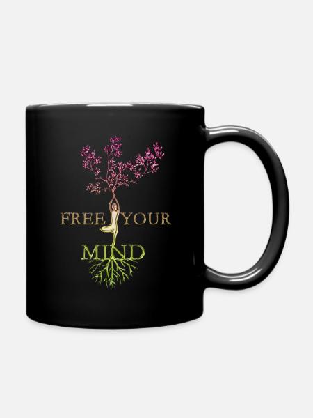 Free your mind - Full Colour Mug - black