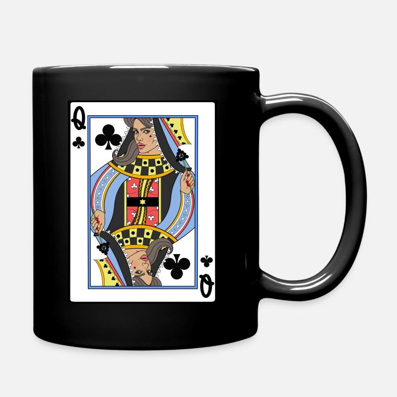 Dame de Trèfle - Mug uni - noir