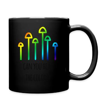 Psilos mushrooms colorfully hallucinogenic - Full Colour Mug - black - Right