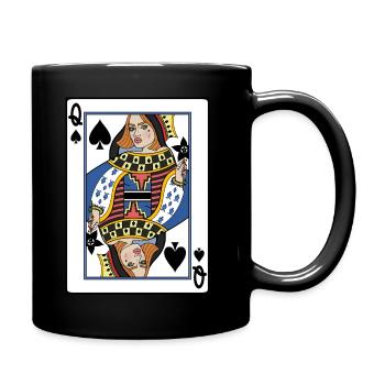 Pik-Dame - Tasse einfarbig - Schwarz - Rechts
