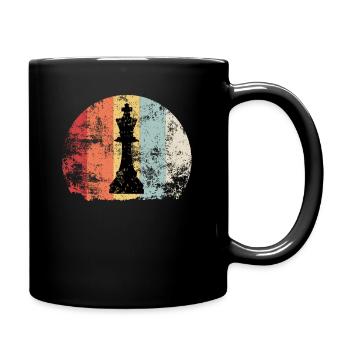 Chess Vintage Board Tower King Matt Gift - Full Colour Mug - black - Right