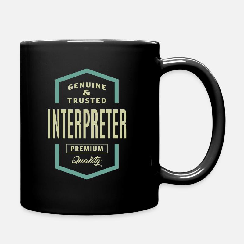 Echter Dolmetscher - Tasse einfarbig - Schwarz