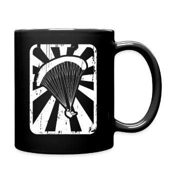 Gleitschirmflieger - Tasse einfarbig - Schwarz - Rechts