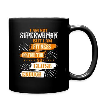 Ich bin keine Superfrau, aber ich bin Fitnesstrainer - Tasse einfarbig - Schwarz - Rechts