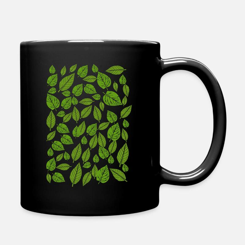 Blätter Baum Wald Natur - Tasse einfarbig - Schwarz