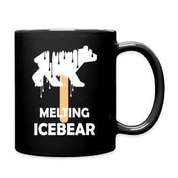 Melting Polar Bear - Full Colour Mug - black - Right