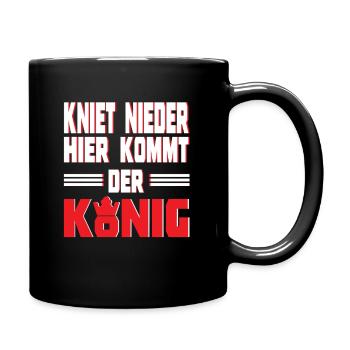 Funny saying Here comes the king gift idea - Full Colour Mug - black - Right
