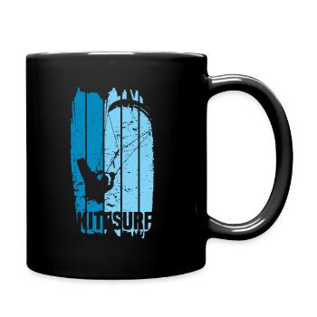 Kitesurf Kitesurfer Kite Geschenk - Tasse einfarbig - Schwarz - Rechts