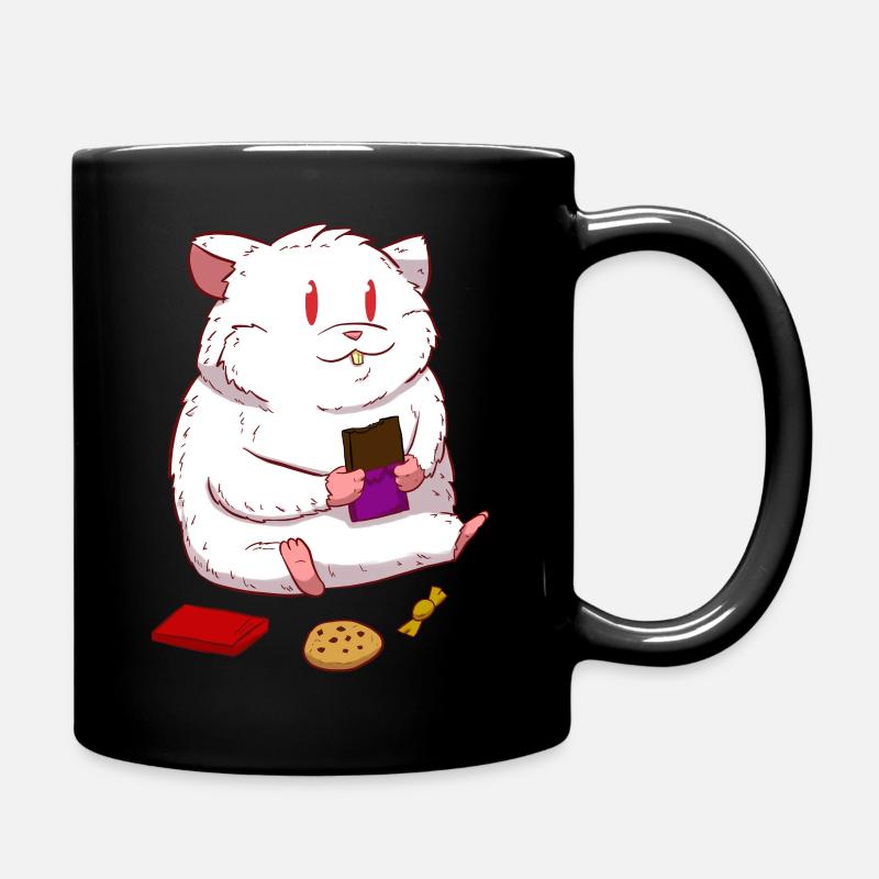 Hamster chocolate chocolate sweet tooth - Full Colour Mug - black