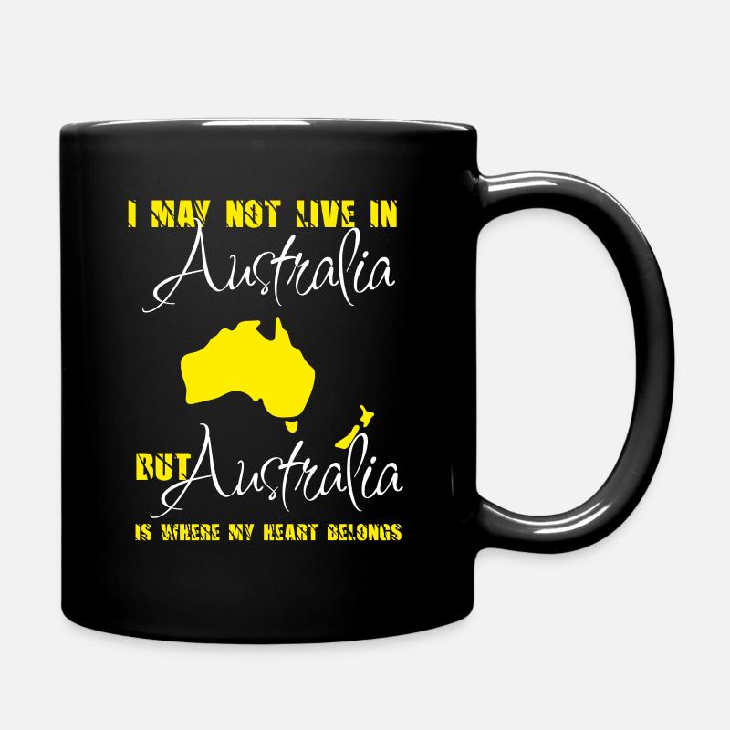 i may not live in australia but australia is where - Full Colour Mug - black