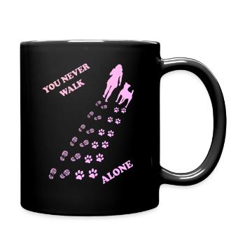 You never go alone - Full Colour Mug - black - Right