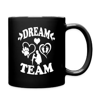 Dream team - Tasse einfarbig - Schwarz - Rechts