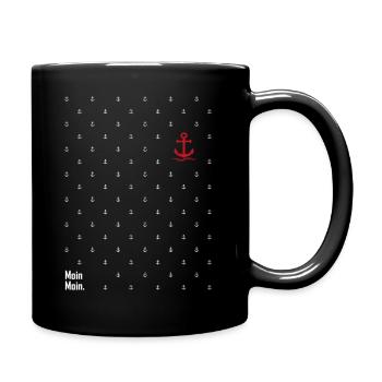 Maritimer Anker - Meer - Sommer - Moin Moin -Shirt - Tasse einfarbig - Schwarz - Rechts
