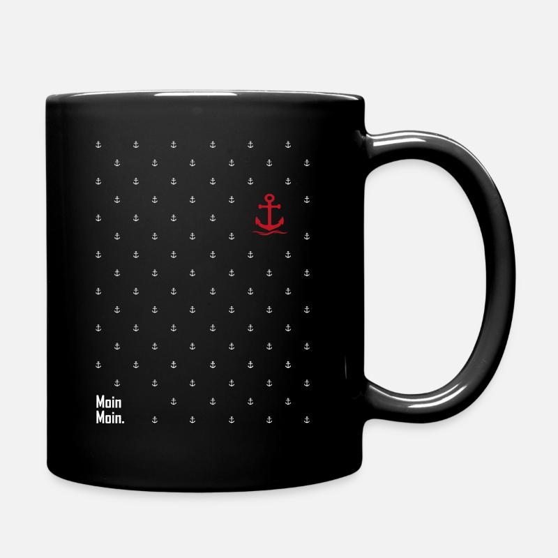 Maritimer Anker - Meer - Sommer - Moin Moin -Shirt - Tasse einfarbig - Schwarz
