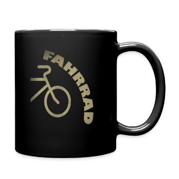 Fahrrad - Tasse einfarbig - Schwarz - Rechts