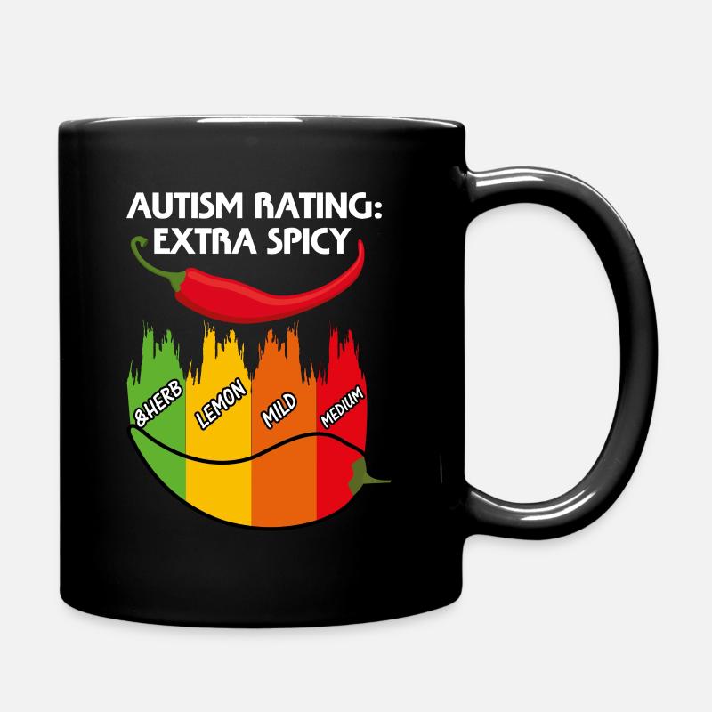 autism rating extra scharf kraut lemon mild medium - Tasse einfarbig - Schwarz