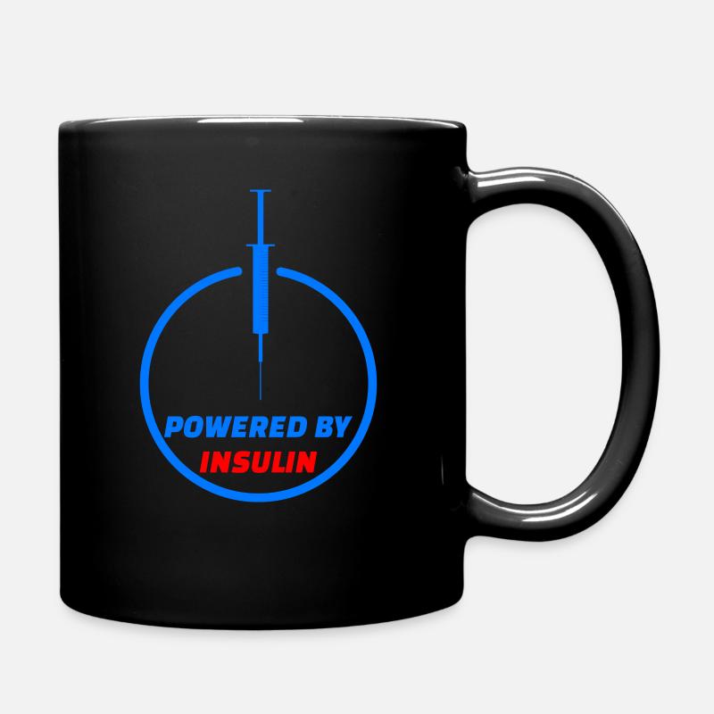 Diabetes Insulin Spruch - Tasse einfarbig - Schwarz