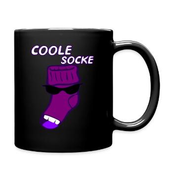 Coole Socke witzig Geschenk Idee - Tasse einfarbig - Schwarz - Rechts