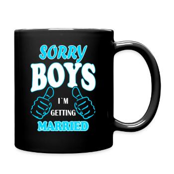 J'épouse l'idée de cadeau JGA désolé les gars - Mug uni - noir - Droite