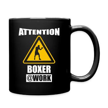 Boxer Boxen - Tasse einfarbig - Schwarz - Rechts
