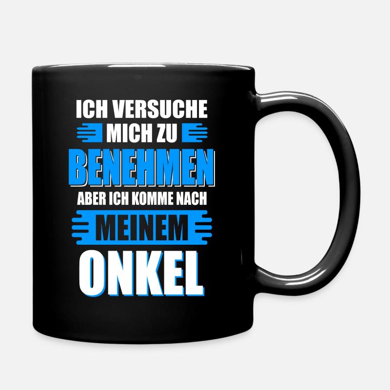 Onkel - Tasse einfarbig - Schwarz