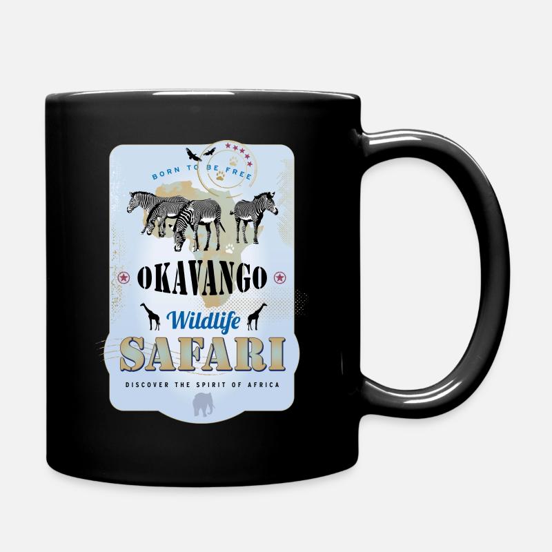 Zebras Wildlife Safari Okavango Botswana Afrika - Tasse einfarbig - Schwarz