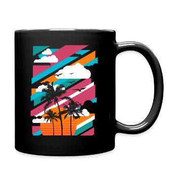 Palm Paradise 01 - Full Colour Mug - black - Right