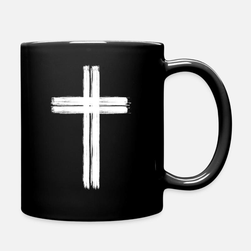 Croix II "blanche" - Mug uni - noir