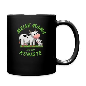 Coolste Mama Kuh Landwirtschaft für Kinder Kind - Tasse einfarbig - Schwarz - Rechts