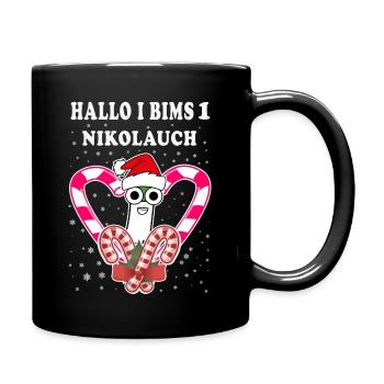 Nikolauch Nikolaus Weihnachtsmann Weihnachten - Tasse einfarbig - Schwarz - Rechts