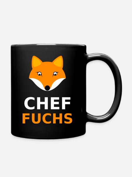 Chef Fuchs - Tasse einfarbig - Schwarz