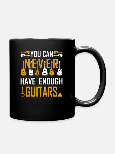 Guitar Guitar Guitar Player Gift - Full Colour Mug - black