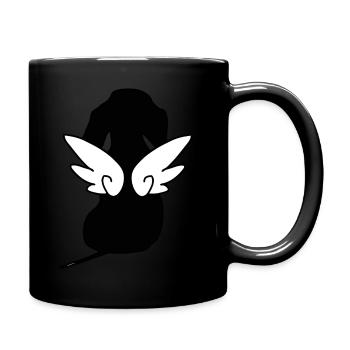 Ange teckel - Mug uni - noir - Droite
