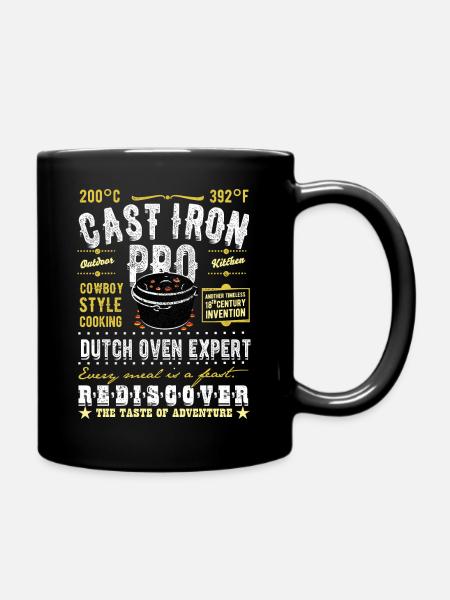 Cast Iron Pro Distressed Look - Tasse einfarbig - Schwarz