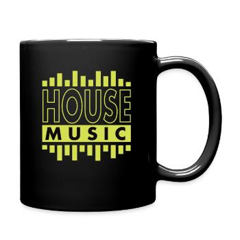 House Music - Tasse einfarbig - Schwarz - Rechts
