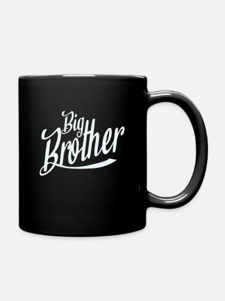 Big Brother - Ensfarvet krus - sort