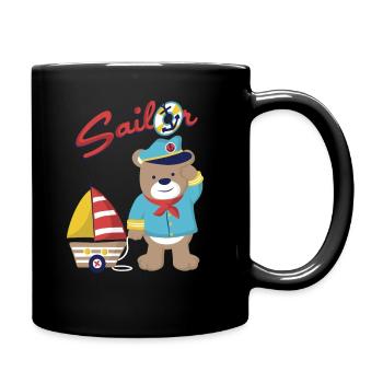 Sailor Teddy - Tasse einfarbig - Schwarz - Rechts