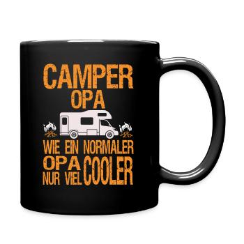 camper opa - Tasse einfarbig - Schwarz - Rechts
