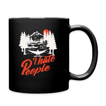 I hate People - Full Colour Mug - black - Right