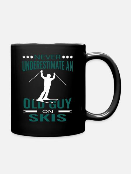 Ski Opa Skifahrer Spruch Skifahren Old Guy - Tasse einfarbig - Schwarz
