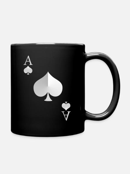 Ace of Spades - Full Colour Mug - black