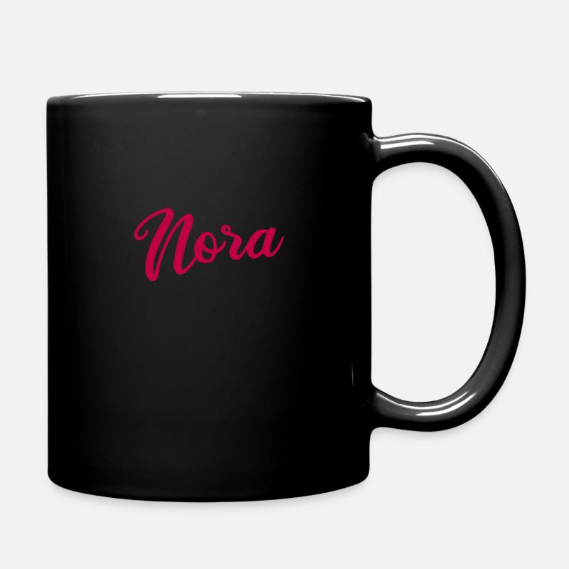 Nora Geschenk IDee Geburtstag - Tasse einfarbig - Schwarz