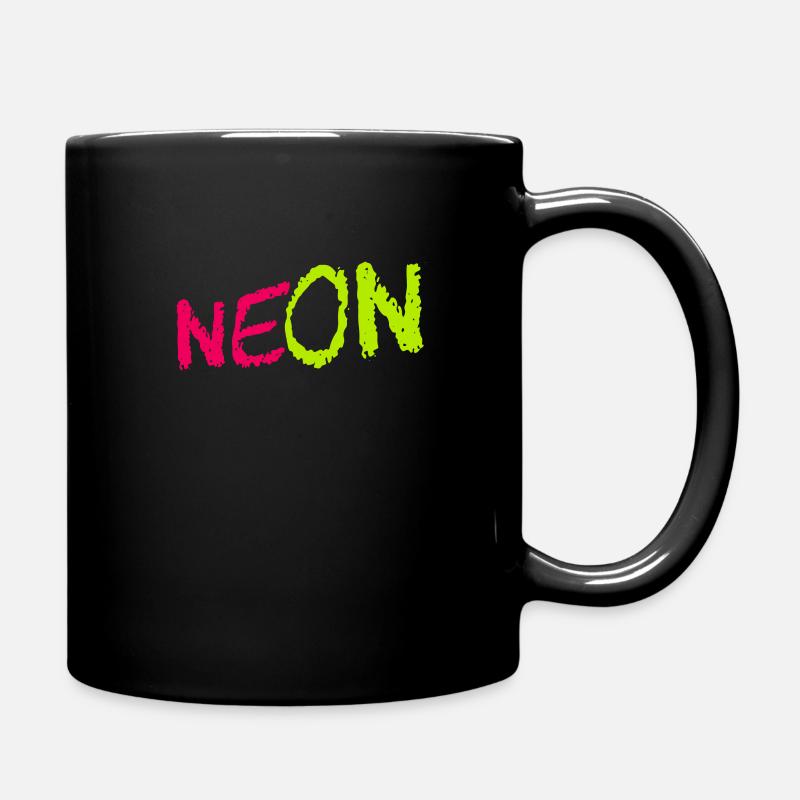 Anniversaire idée cadeau rose néon vert - Mug uni - noir