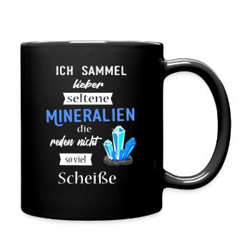 Mineralien sammeln Edelsteine Sammler Geschenk - Tasse einfarbig - Schwarz - Rechts