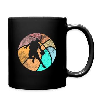 Basketball Vintage Sport Geschenk - Tasse einfarbig - Schwarz - Rechts